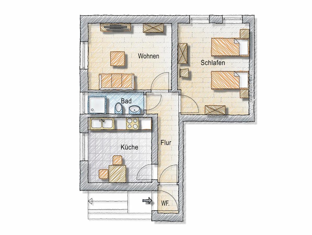 Ferienwohnung Kastanienblick ユルツェン エクステリア 写真